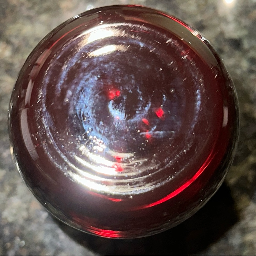 Vintage Hand Blown Tumbler Glasses Ruby Red Set of 3 Mid Century Modern MCM 70s - Picture 6 of 8